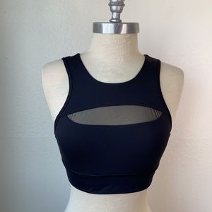 lululemon athletica Black Mesh Panel Top